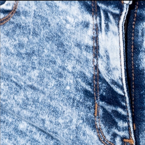 Parisian Snow Child Acid Wash Slit Knee High Waist Skinny Jeans 2 NWT - Picture 5 of 5